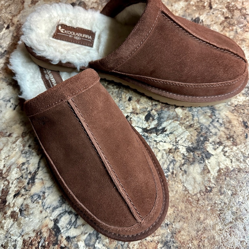Koolaburra Chestnut Suede Slippers